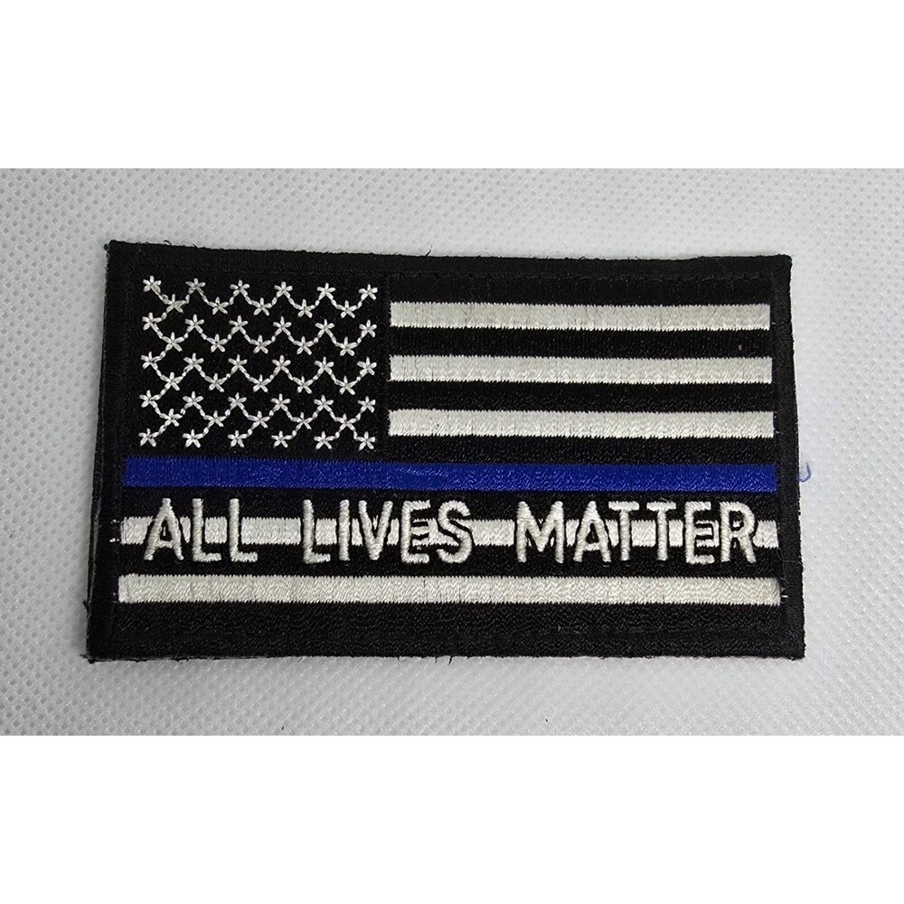 All Lives Matter American Flag Embroidered Iron-On Patch - USA Pride Emblem